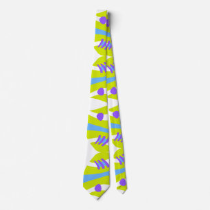 Abstrakt Noahs Ark Green Lila Blue Neck Tie Krawatte