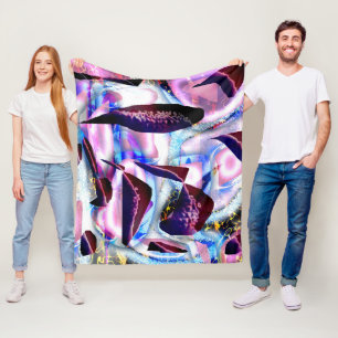Abstrakt Ocean Fleece Blanket