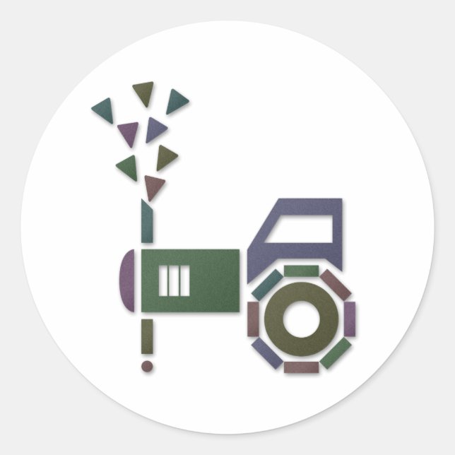 Abstrakt oder runder aufkleber (Vorderseite)