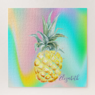 Abstrakt Ombre Holographische Ananas Puzzle