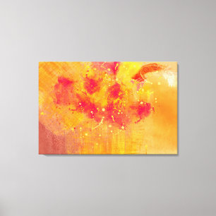Abstrakt-orange-gelbe Malerei Leinwanddruck