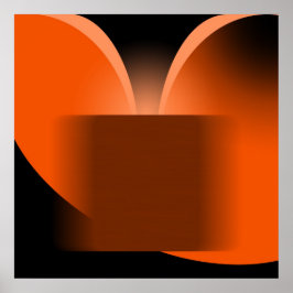 Abstrakt Orange Luxury mit Black AP004 Poster