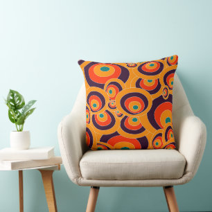 Abstrakt Orange Oval Pattern Kissen - Modern