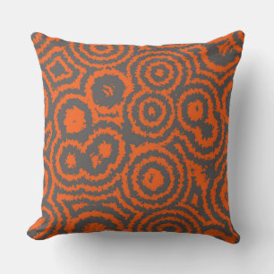abstrakt orange und grau kissen