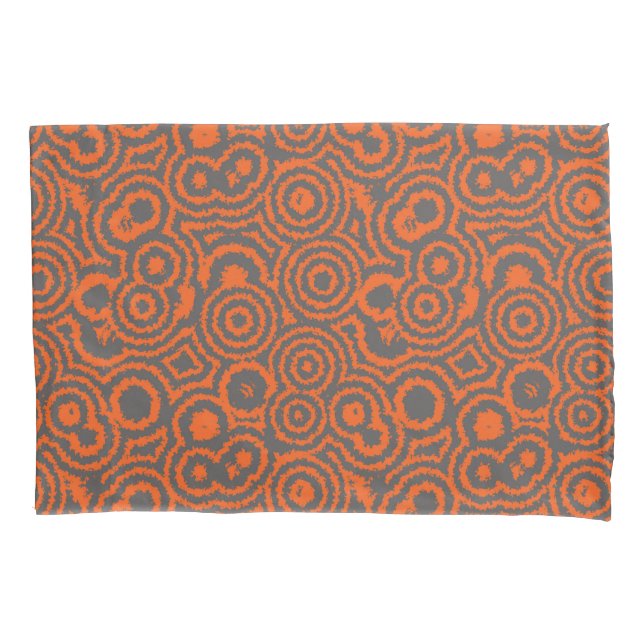 abstrakt orange und grau kissenbezug (Vorderseite)