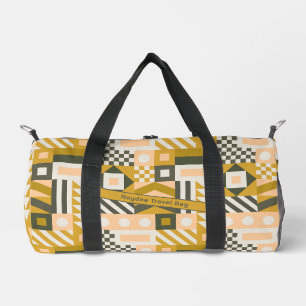 Abstrakt Orange und Pink Geometrisch Duffle Bag
