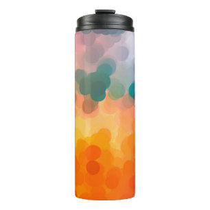 Abstrakt orangefarbener Hintergrund. Illustratio Thermosbecher