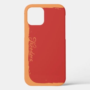 Abstrakt orangefarbener und weißer Text Case-Mate iPhone Hülle