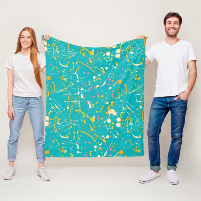 Abstrakt Paint Splash Fleecedecke (Beispiel)