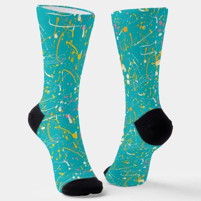 Abstrakt Paint Splash Socken (Gewinkelt)