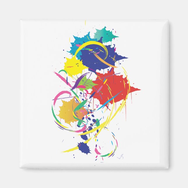Abstrakt Paint Spritzer Art Modern Cool.ai Magnet (Vorne)