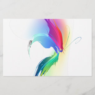Abstrakt Paint Spritzer Butterfly Briefpapier