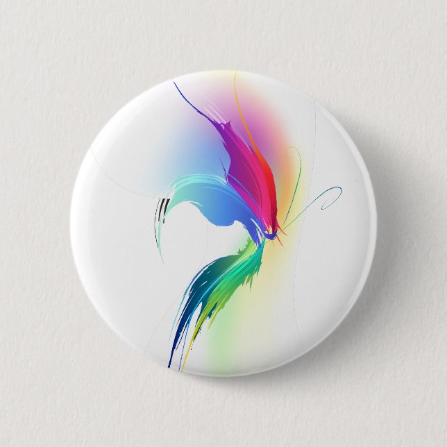 Abstrakt Paint Spritzer Butterfly Button (Vorderseite)