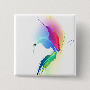Abstrakt Paint Spritzer Butterfly Button