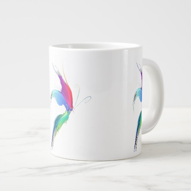Abstrakt Paint Spritzer Butterfly Jumbo-Tasse (Vorderseite Rechts)