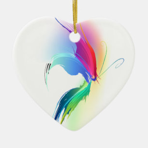 Abstrakt Paint Spritzer Butterfly Keramik Ornament