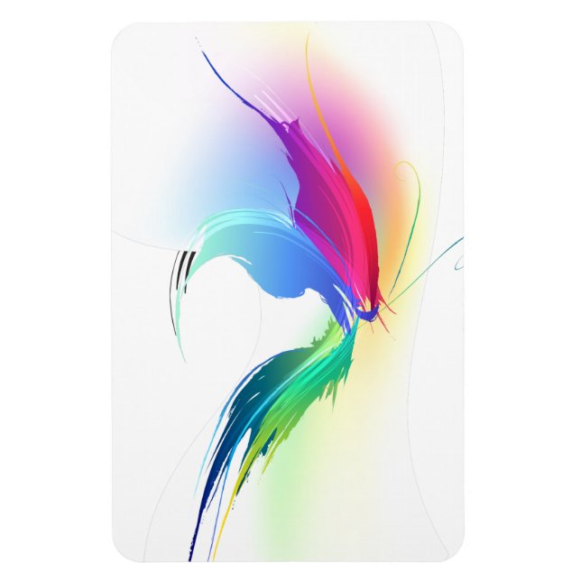 Abstrakt Paint Spritzer Butterfly Magnet (Vertikal)