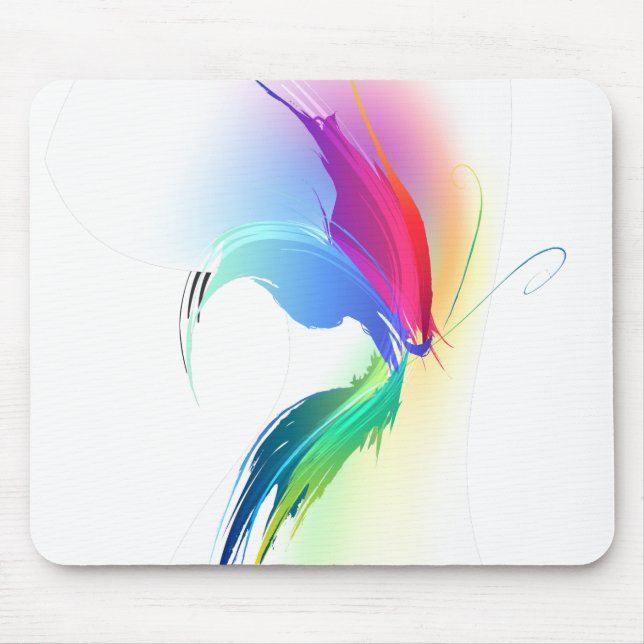 Abstrakt Paint Spritzer Butterfly Mousepad (Vorne)