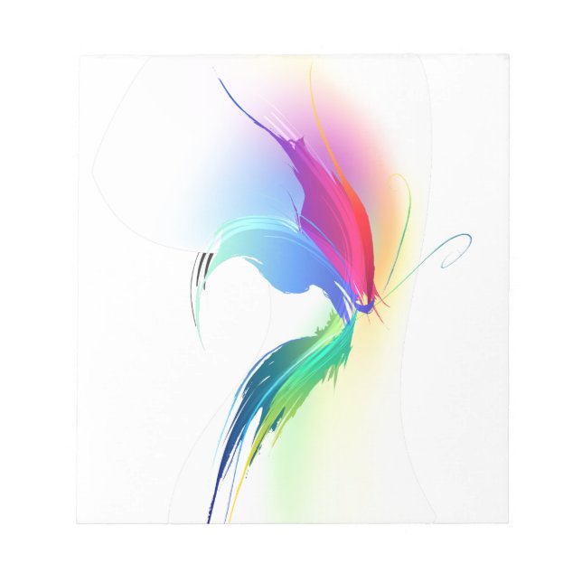Abstrakt Paint Spritzer Butterfly Notizblock (Vorderseite)