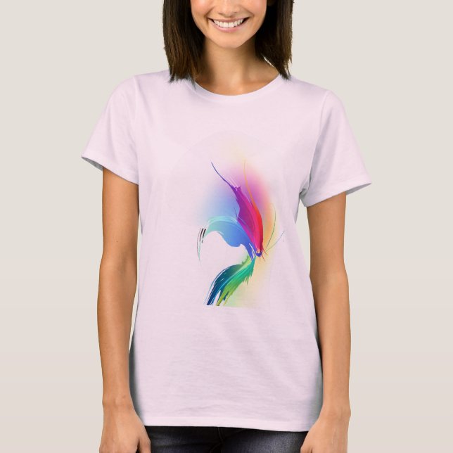 Abstrakt Paint Spritzer Butterfly T-Shirt (Vorderseite)