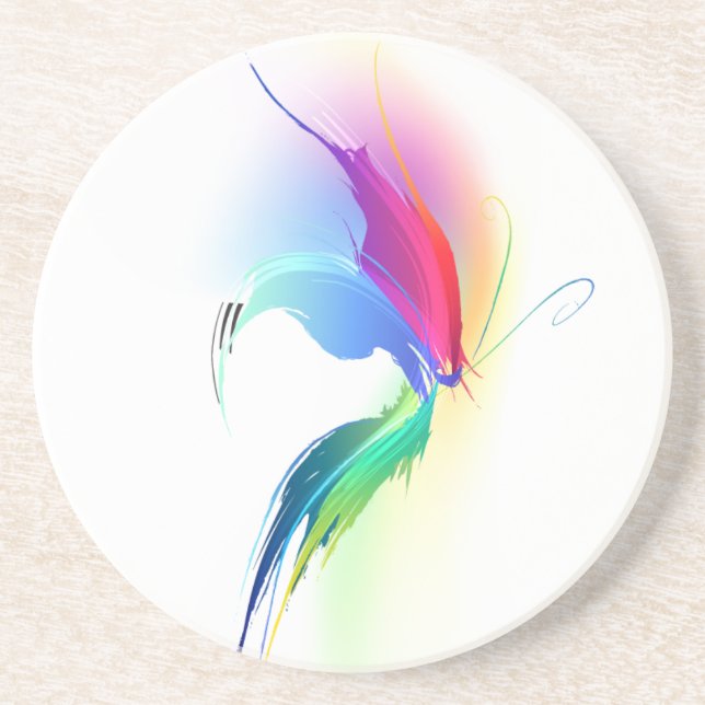 Abstrakt Paint Spritzer Butterfly Untersetzer (Vorne)