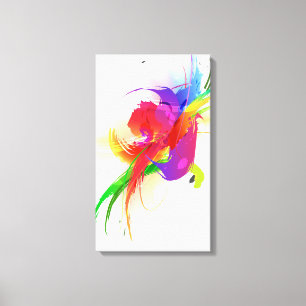 Abstrakt Paint Spritzer Rainbow Lorikeet Leinwanddruck
