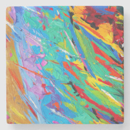 Abstrakt Paint Spritzer Stone Untersetzer