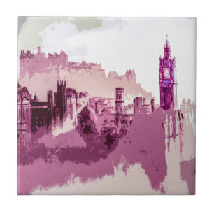Abstrakt Painting Edinburgh Hauptstadt Schottland Fliese