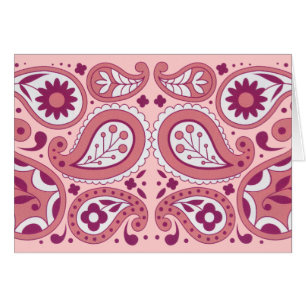 Abstrakt Paisley Pattern Pinks Weißer Teertropfen