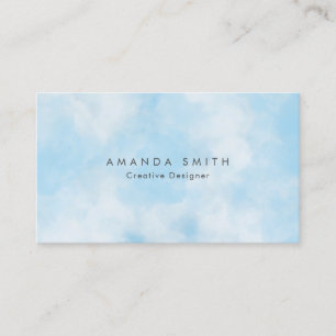 Abstrakt Pastel Blue Sky Clouds personalisieren Visitenkarte