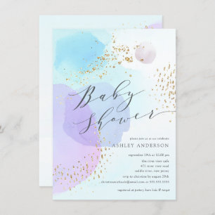 Abstrakt Pastel Circles Boy Baby Dusche Einladung