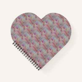 Abstrakt Pastel Floral Heart Notizbuch
