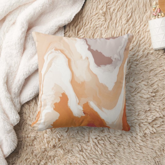 Abstrakt Pastell Paint Ginger Foam Edition Kissen (Decke)