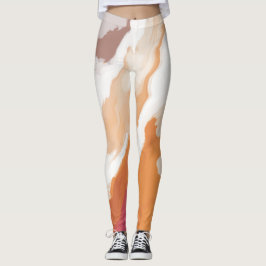 Abstrakt Pastell Paint Ginger Foam Edition Leggings