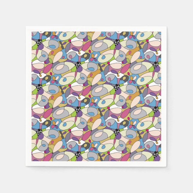 Abstrakt Pastell Paper Napkin Serviette (Vorderseite)