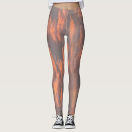 Abstrakt Peach Gray Cool All-over Print Leggings