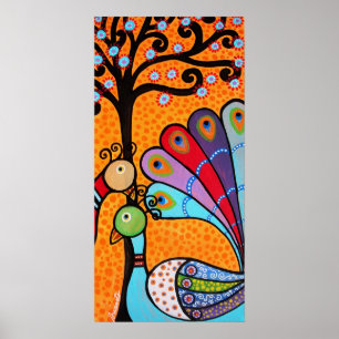 ABSTRAKT PEACOCK POSTER