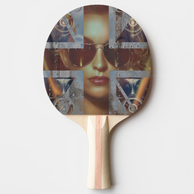 Abstrakt Pingpong Paddle Tischtennis Schläger (Vorderseite)