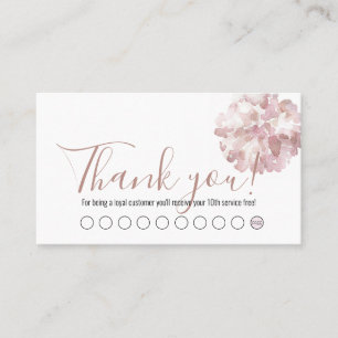 ABSTRAKT PINK WATERCOLOR BLUME LOYALTY CARD VISITENKARTE