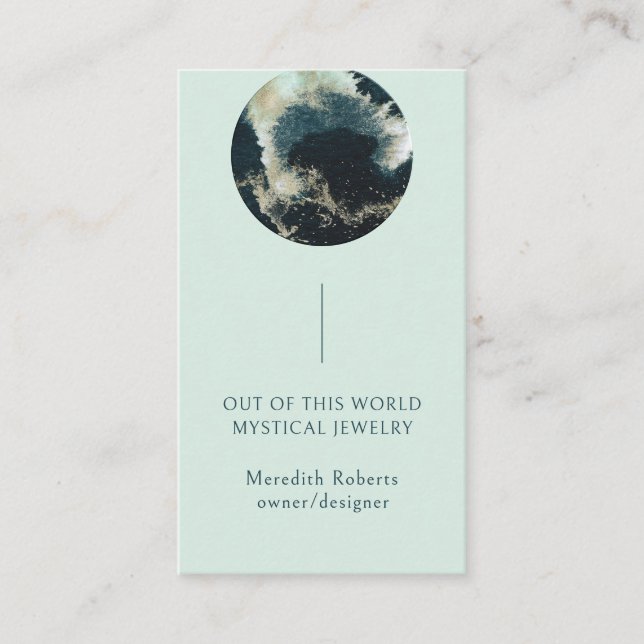 Abstrakt Planet Mystical Cosmic Entrepreneur Visitenkarte (Vorderseite)
