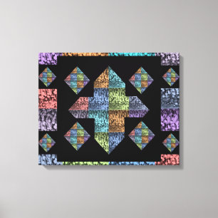 Abstrakt Plus Signieren mehrfarbige Tulip Art Leinwanddruck