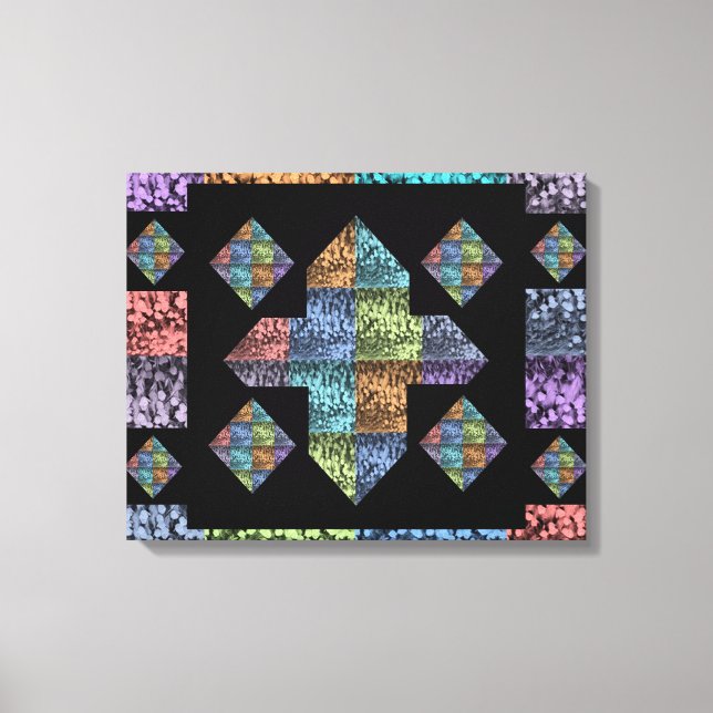 Abstrakt Plus Signieren mehrfarbige Tulip Art Leinwanddruck (Vorderseite)