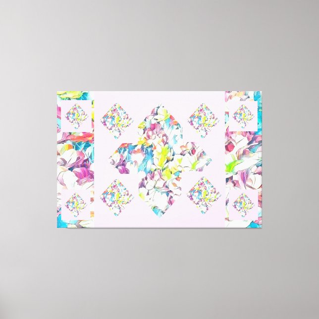 Abstrakt Plus Zeichenkunst (Floating) Leinwanddruck (Vorderseite)