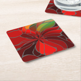 Abstrakt Poinsettia Rechteckiger Pappuntersetzer