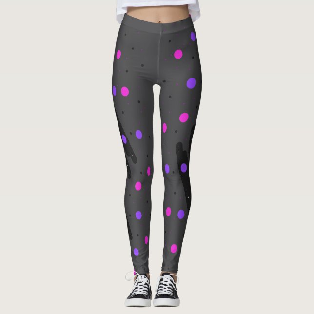 Abstrakt Polka Dot Leggings (Vorderseite)