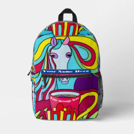 Abstrakt Pony Bedruckter Rucksack