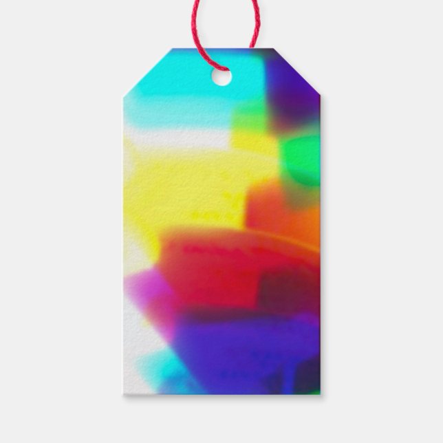 Abstrakt Popart Primäres Rainbow-Geschenk-Tag Geschenkanhänger (Vorderseite)