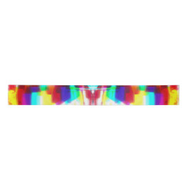 Abstrakt Popart Primäres Rainbow Ribbon Satinband