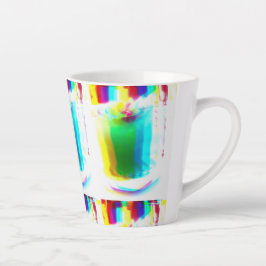 Abstrakt Popart Primärrainbow Drink Latte Tasse