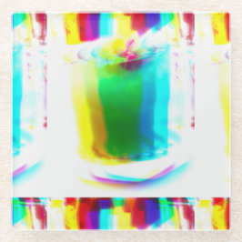 Abstrakt Popart Primary Rainbow Drink Untersetzer